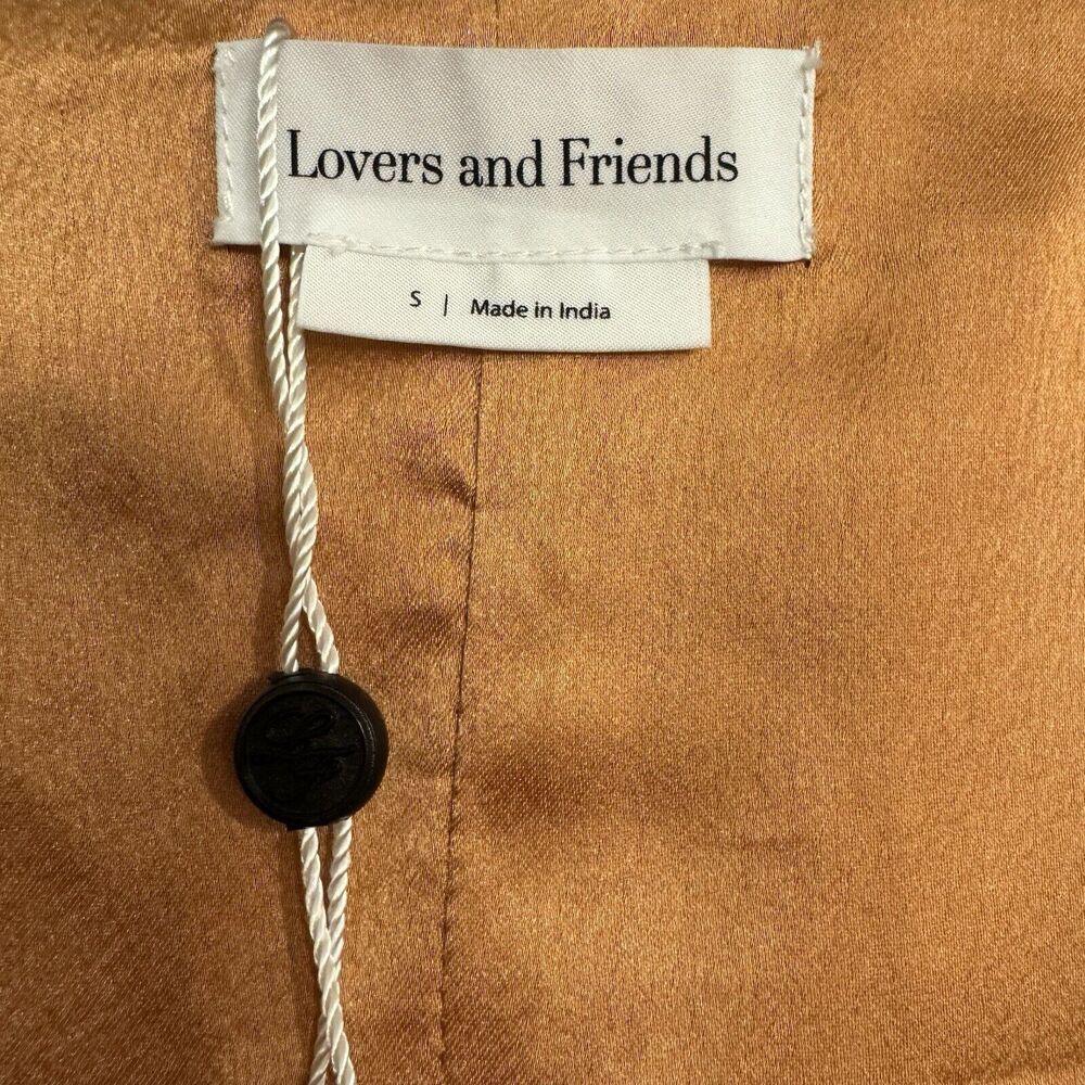 Lovers And Friends Dress Small Golden True Wrap Mini Chic Cocktail Party Date - Picture 4 of 5